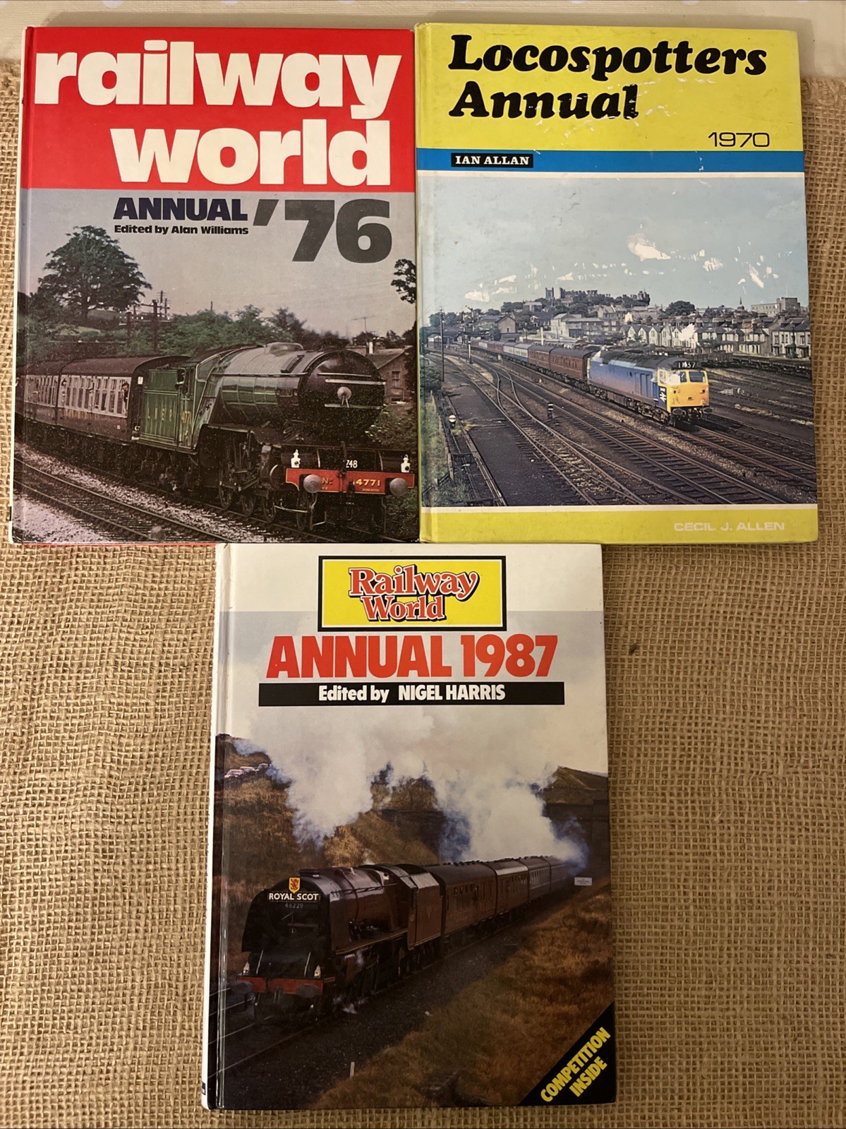 Steam Train Annual Hardback Bundle X 3, 1970 1976 1987, Railway World Steam Train Annual Hardback Bundle X 3, 1970 1976 1987, Railway World