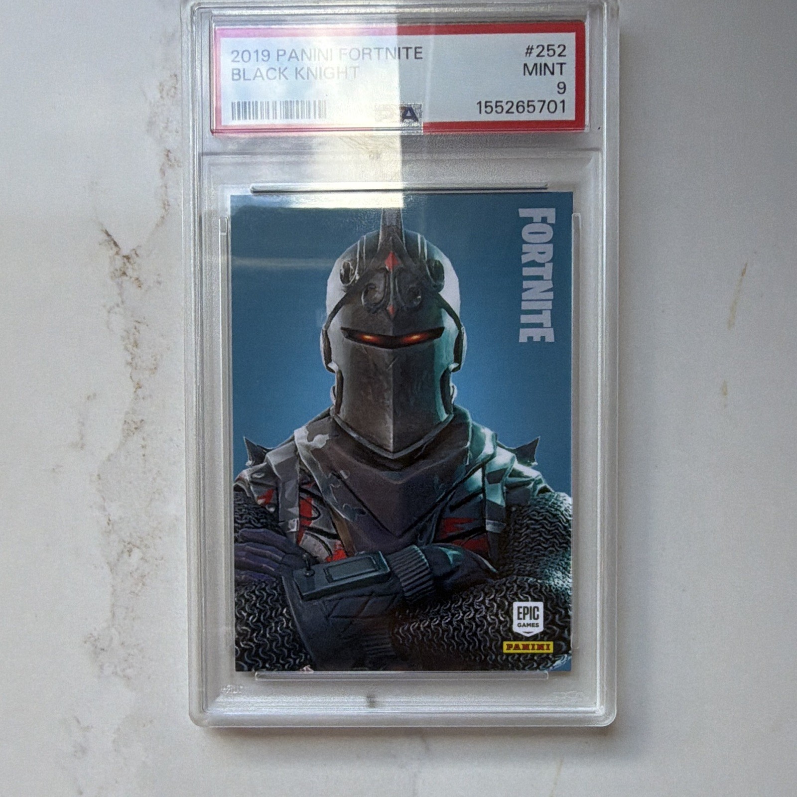Panini 2019 Fortnite Black Knight #252 psa 9 🥵🔥🔥🤮🤮