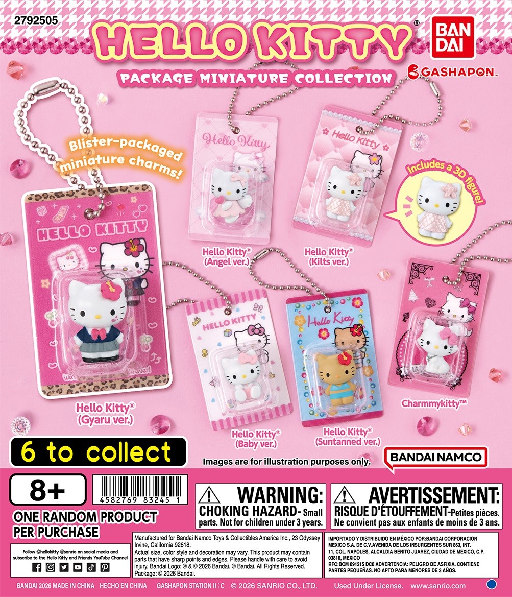 Bandai Gashapon Sanrio Hello Kitty Package Miniature Collection Gacha Capsule To