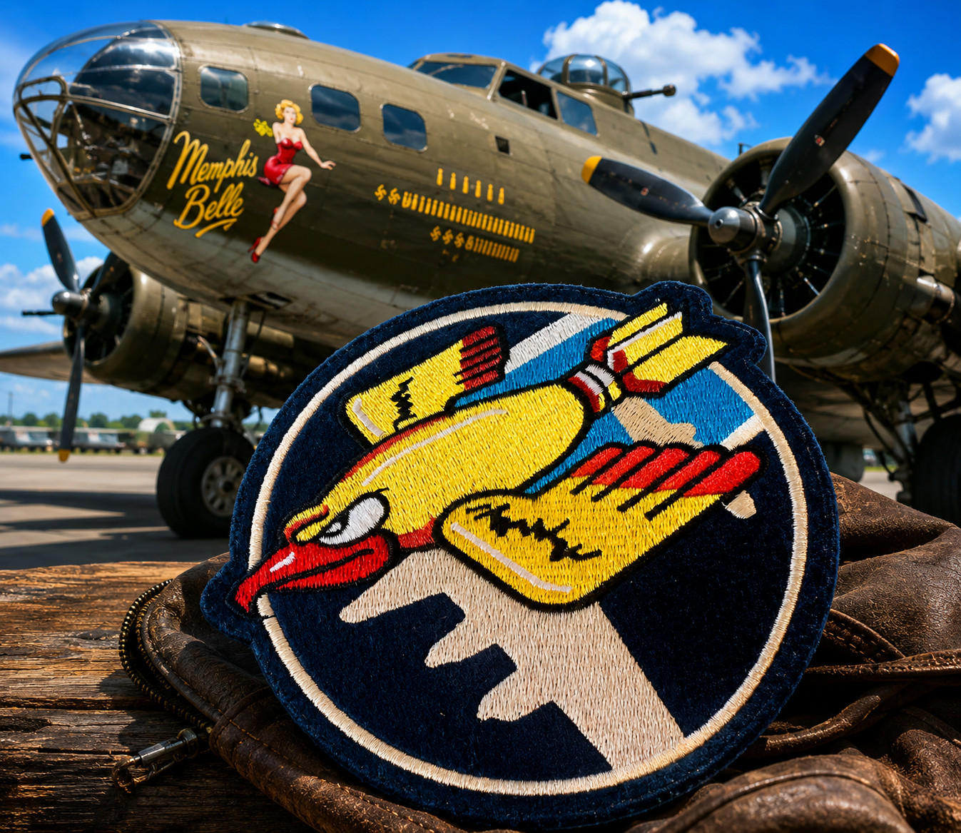 USAAF 91ST BOMB GROUP SQUADRON PATCH- MEMPHIS BELLE GROUP