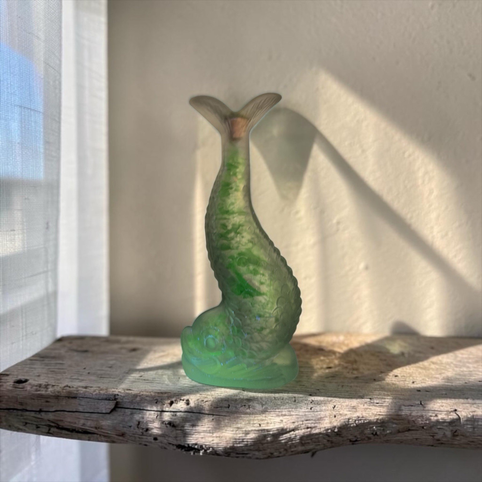 Italian Coy glass fish With Uranium Glass Inside