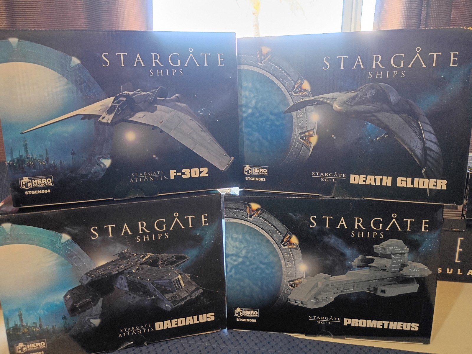 Hero Collector Stargate SG-1 Ship Models Lot: F-302, Death Glider, Daedalus