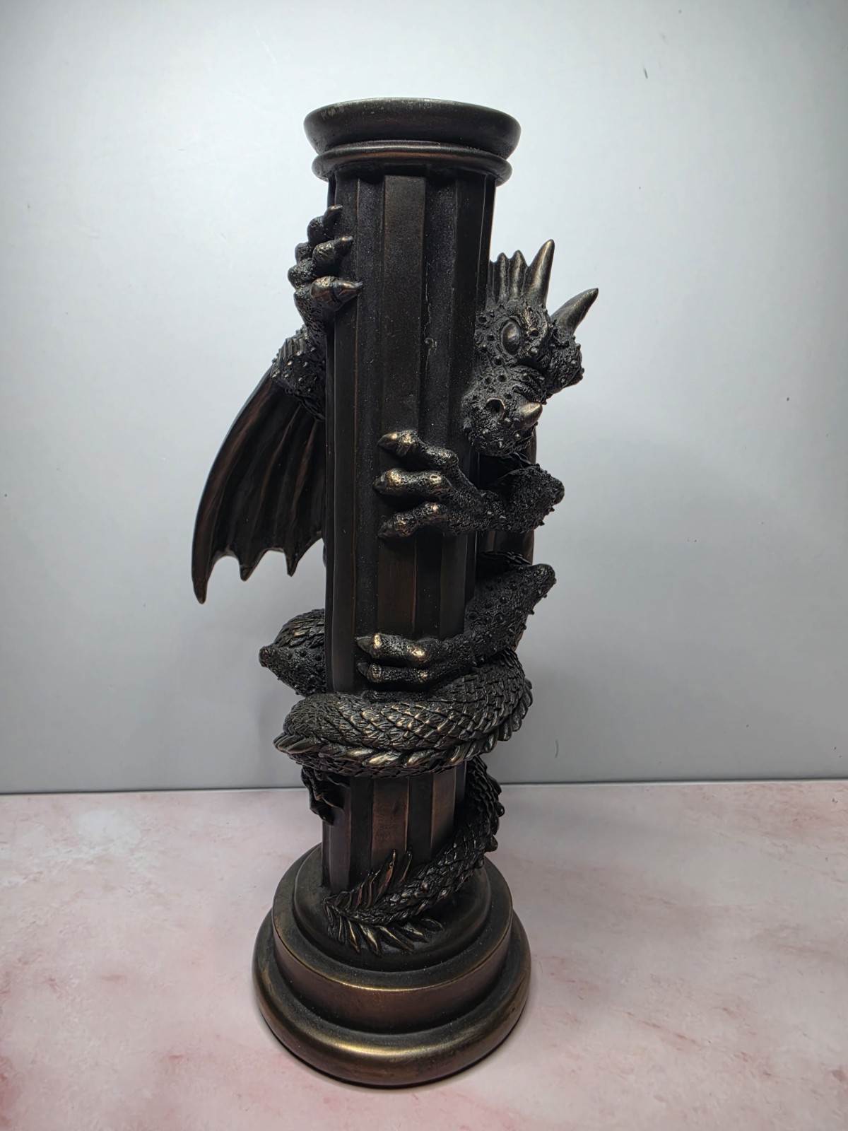 Vintage 1997 Summit Collection Dragon Column Candle Holder Myths & Legends Vintage 1997 Summit Collection Dragon Column Candle Holder Myths & Legends