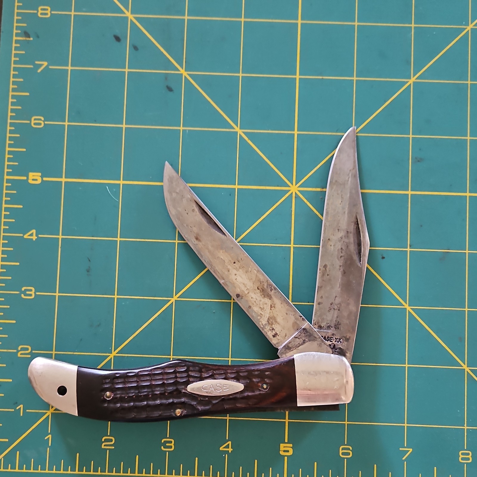 Vintage Case XX USA 7 DOT 1973 6265 SAB DR Folding Hunter Knife 