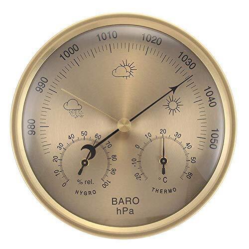 YIGEYI 3 in 1 Wall Hanging Weather Thermometer Barometer Pressure Gauge 