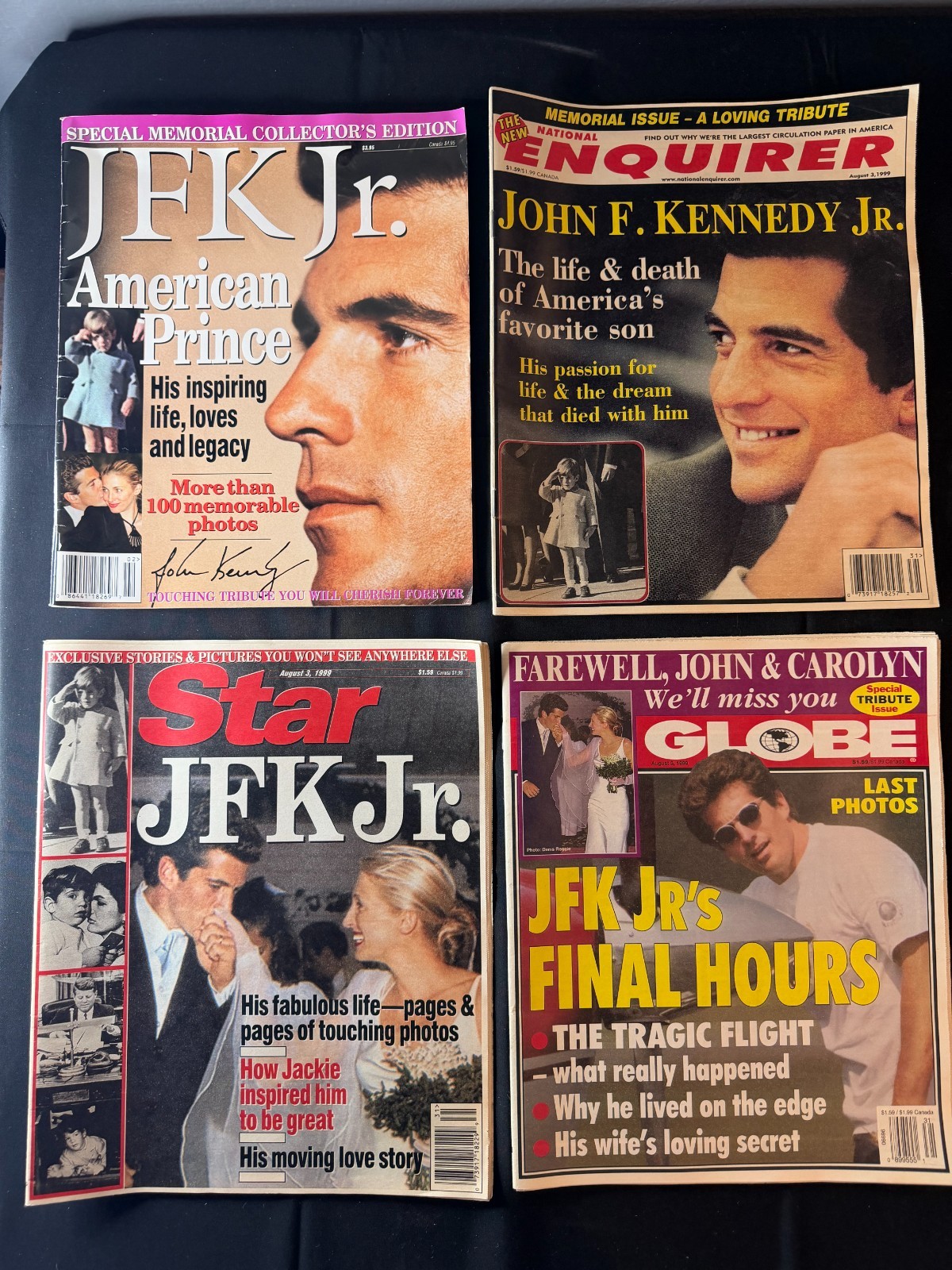 John F Kennedy Jr JFK Jr 1999 Memorial Tribute Magazine Lot of 4 Vintage