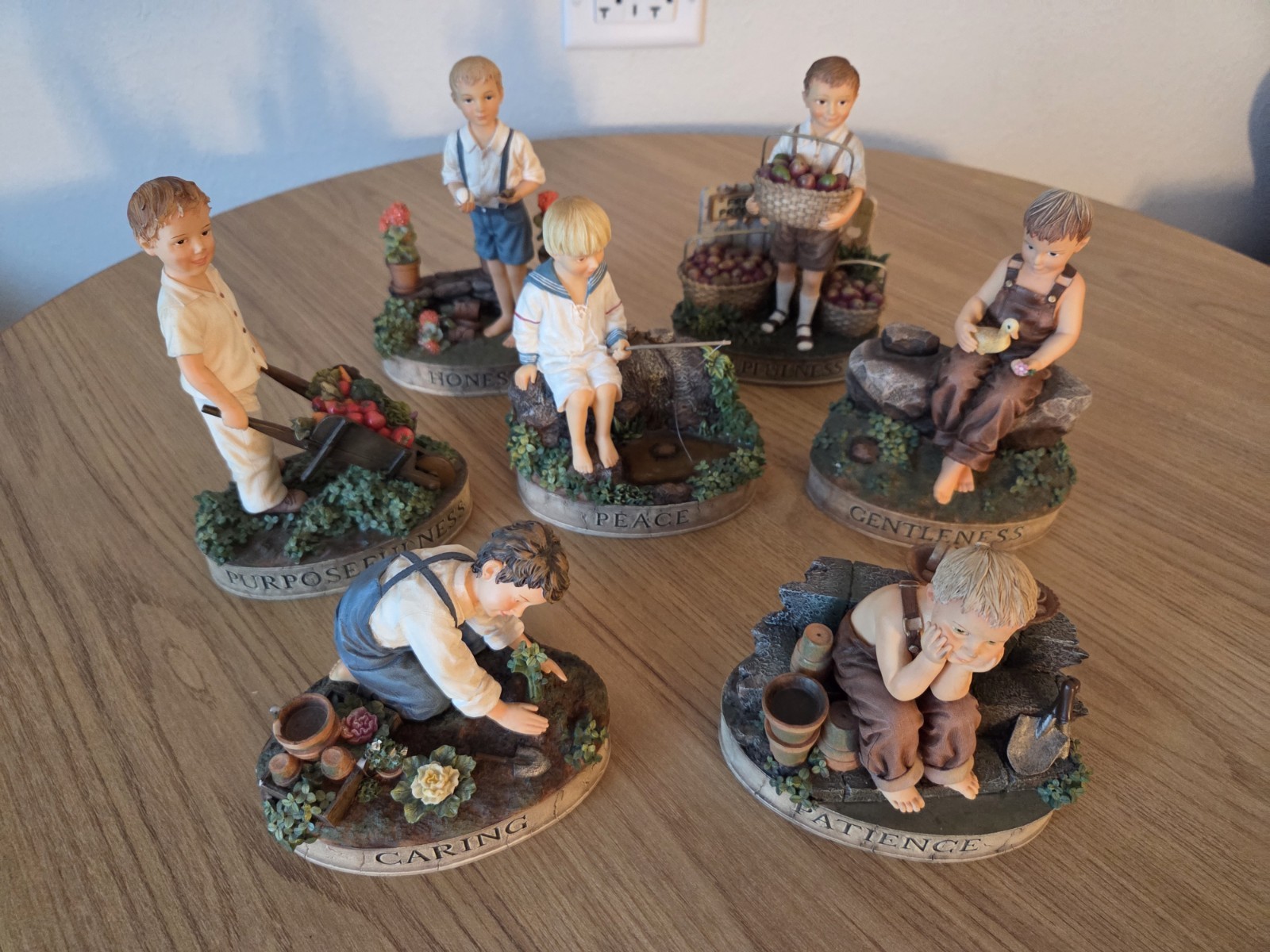 Lot 7 Vintage Virtues Figurines Caring Honesty Peace Caring Killip Demdaco