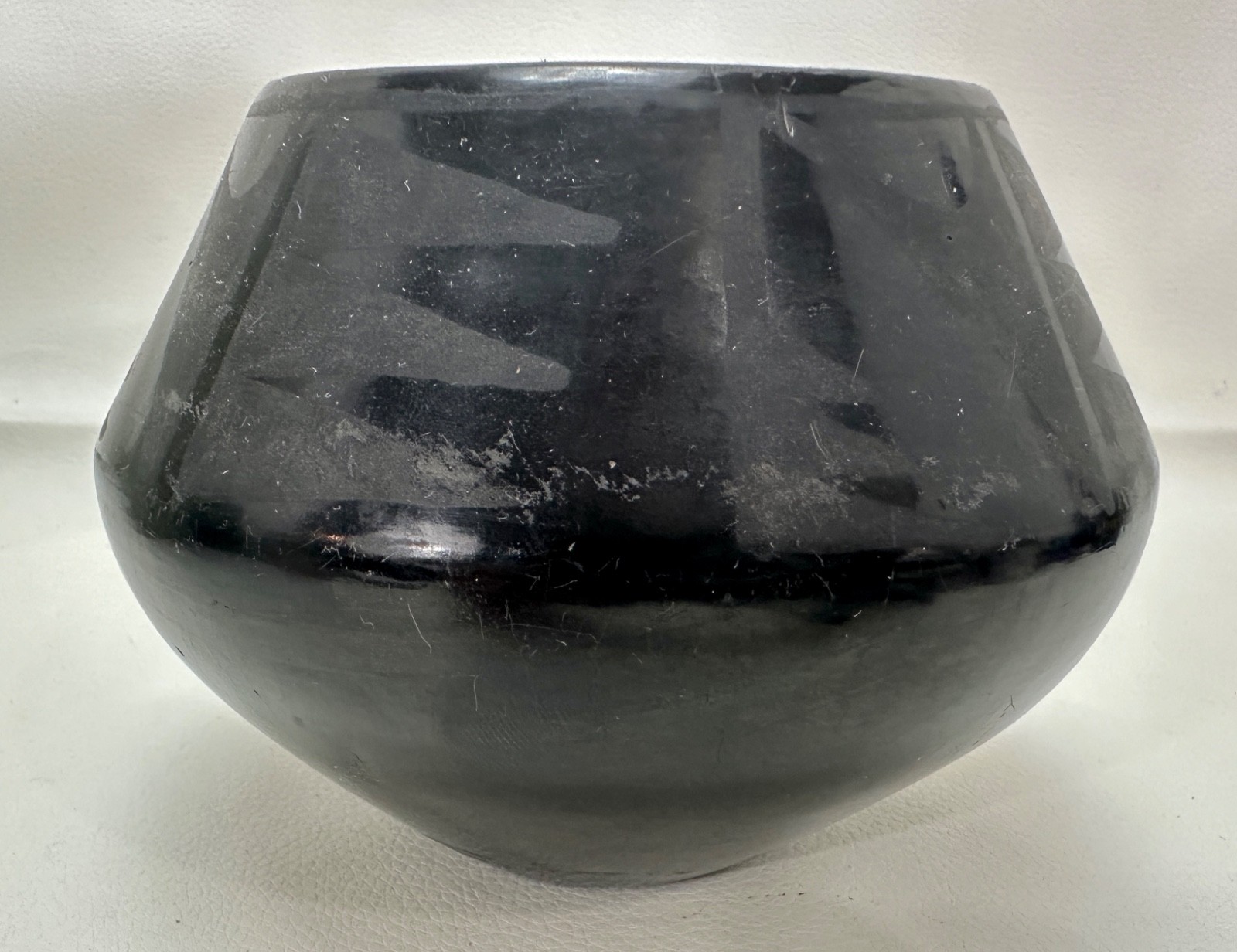 Desideria Montoya Sanchez San Ildefonso Pueblo Pottery Black Pot Sister of Maria