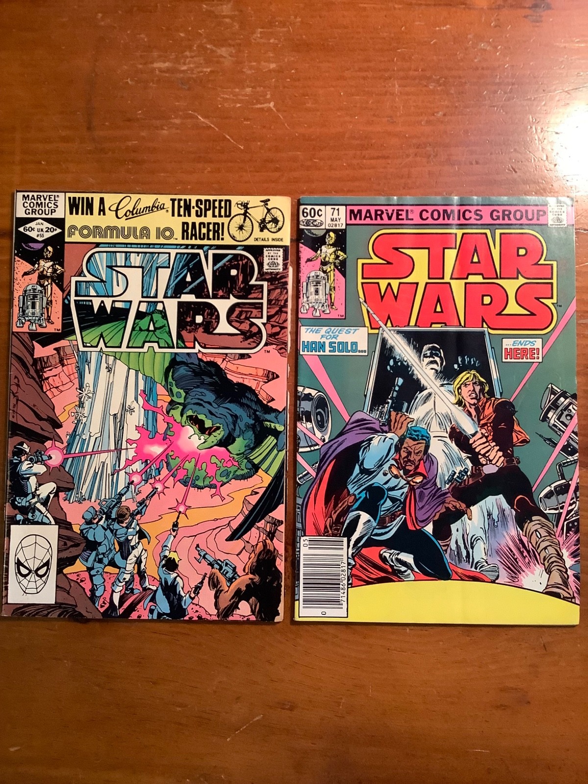 Vintage Star Wars Comic Lot #55 #71 Marvel 1982 1983 1st Plif Newsstand Key VG/F Vintage Star Wars Comic Lot #55 #71 Marvel 1982 1983 1st Plif Newsstand Key VG/F