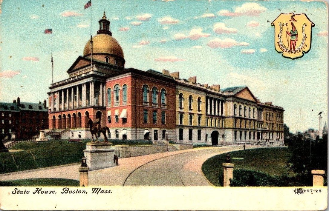 State House Boston Mass Posted 1909 Antique