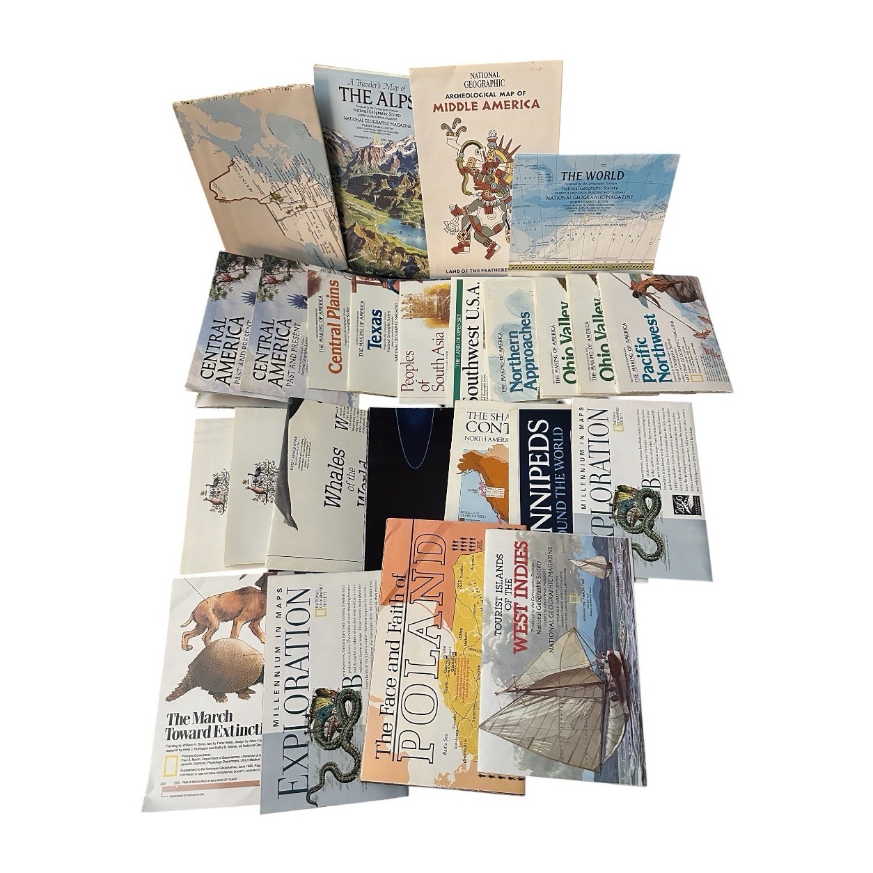Lot 21 National Geographic Maps Inserts 1968-1992 Travel History World USA Whale Lot 21 National Geographic Maps Inserts 1968-1992 Travel History World USA Whale