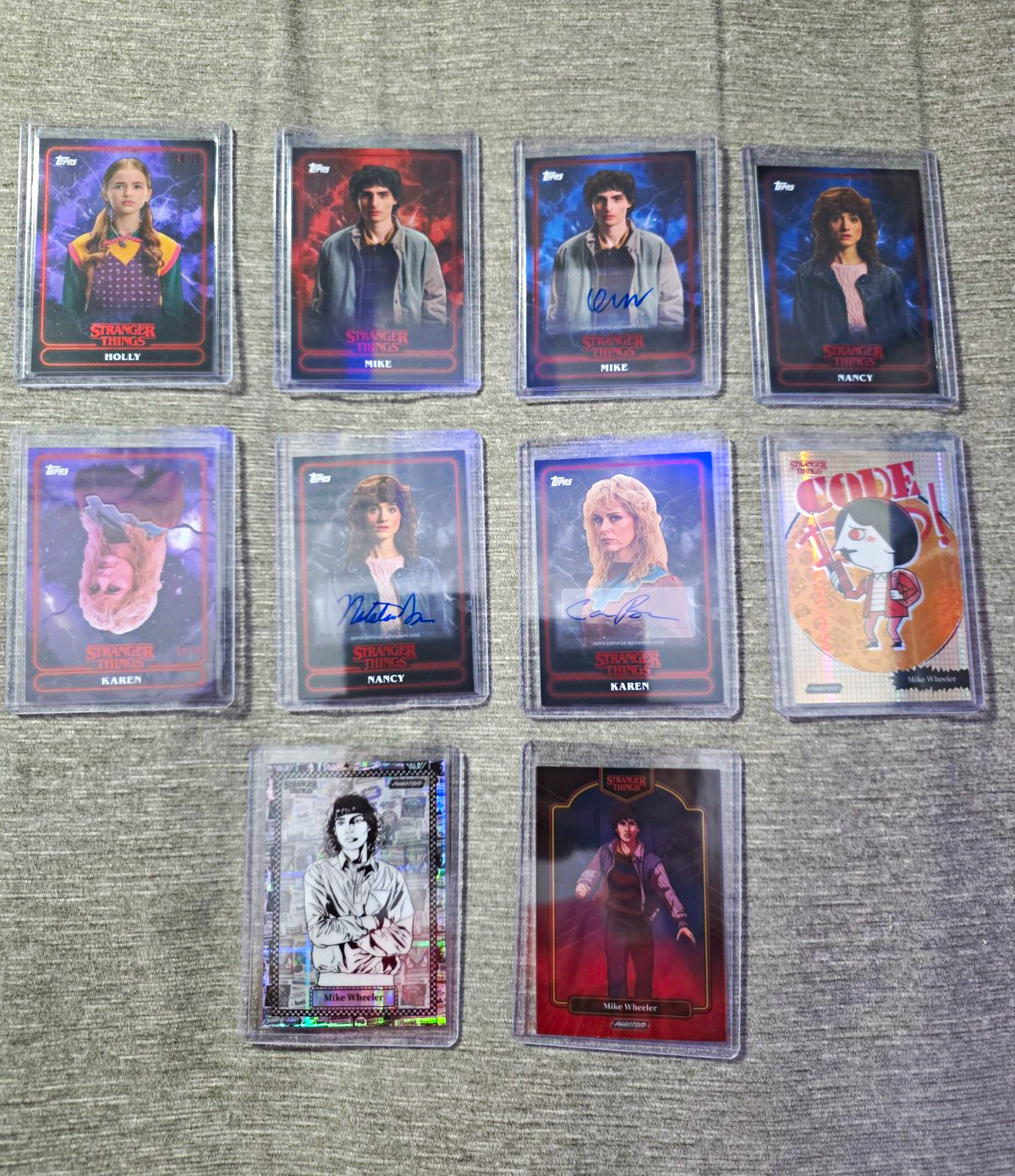 2025 Topps Stranger Things Cards. Karen, Nancy, Mike & Holly 2025 Topps Stranger Things Cards. Karen, Nancy, Mike & Holly