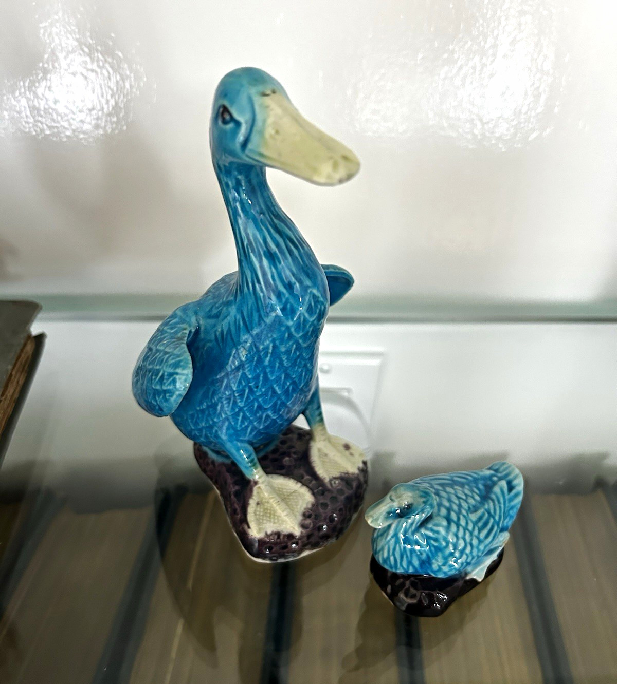 Qing Dynasty Antique Birds 2 piece Set Qing Dynasty Antique Birds 2 piece Set