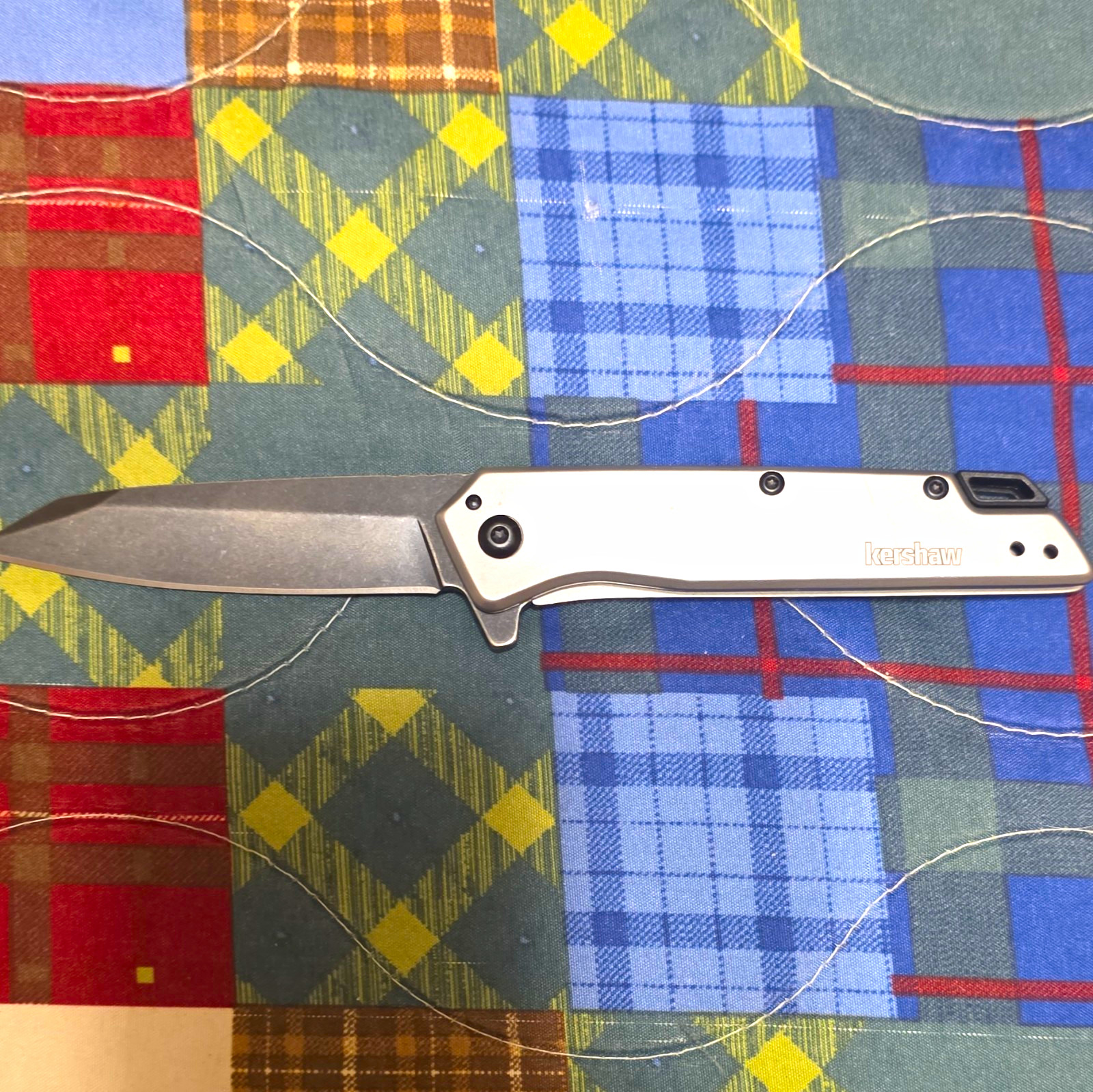 Kershaw 1365 Misdirect Silver/Black SS Tanto Plain Liner Manual Clip Knife