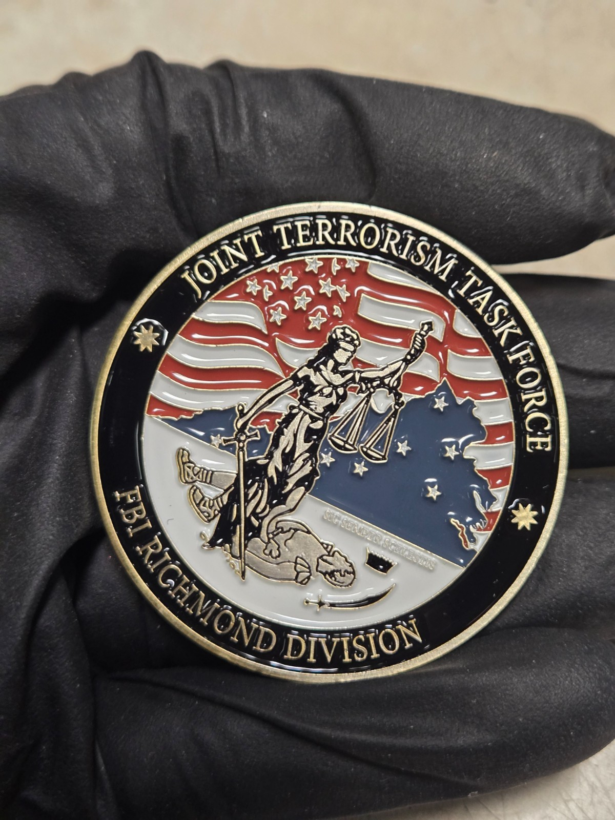 FBI Richmond Division Joint Terrorism Task Force Challeng Coin