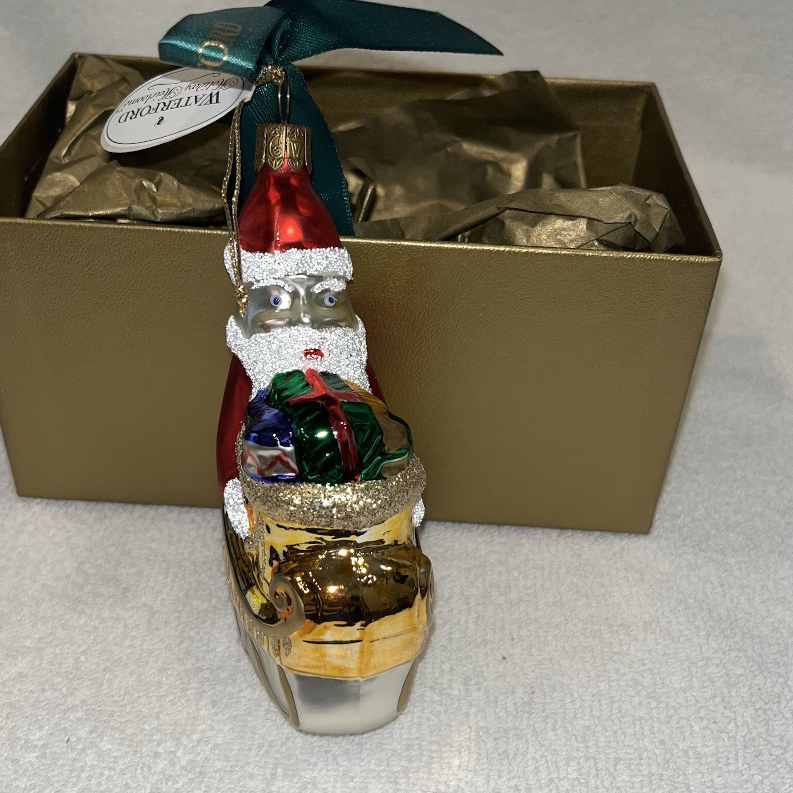 1997 Waterford Ornament Holiday Heirlooms Limited Santa's Journey *