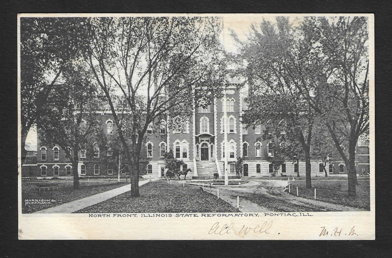 Pontiac IL Illinois State Reformatory Prison 1907 Flag Cancel Postcard Toulon Pontiac IL Illinois State Reformatory Prison 1907 Flag Cancel Postcard Toulon