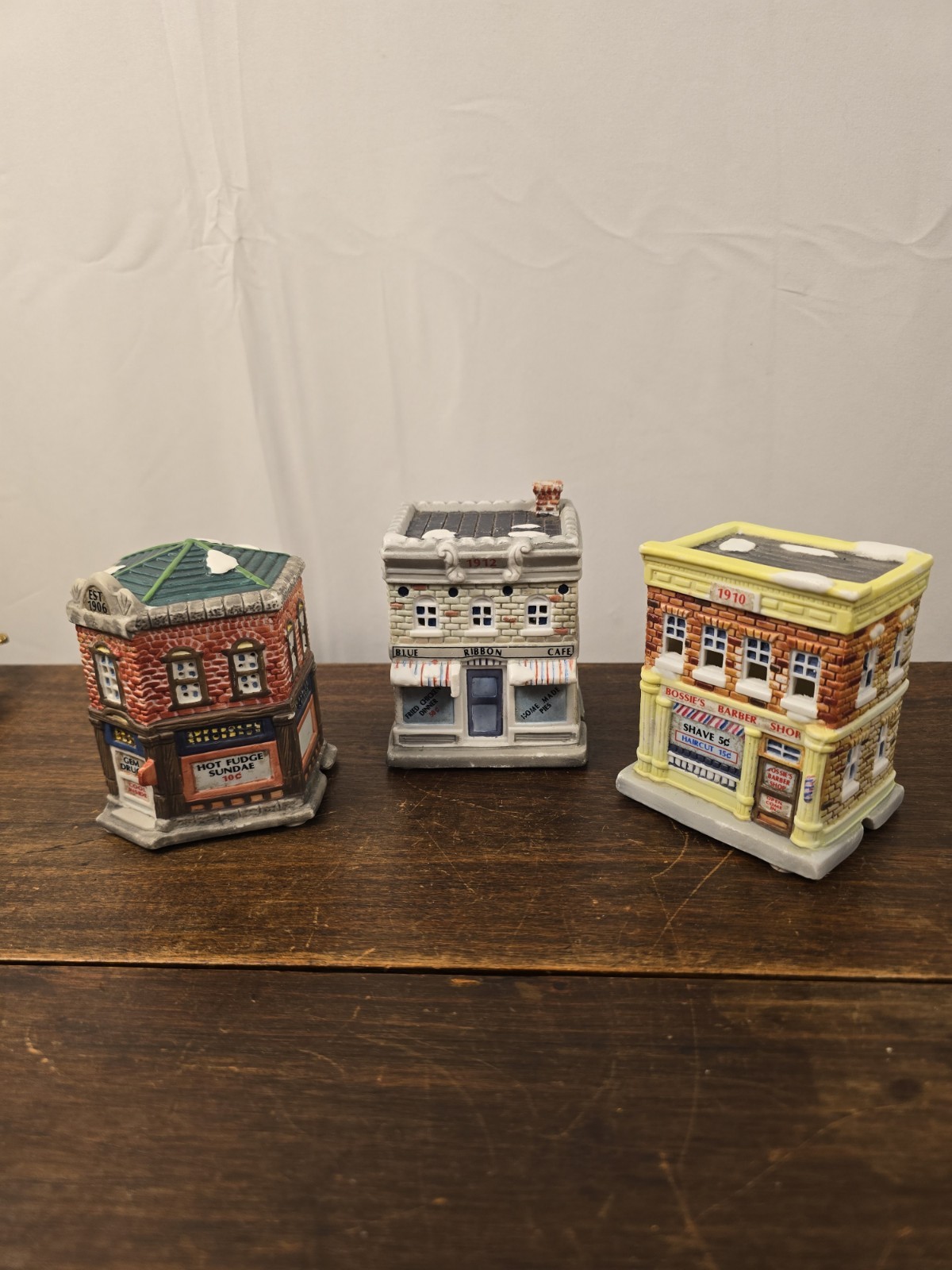 VTG 3pc American Landmarks Collection Porcelain Home Town America Villages