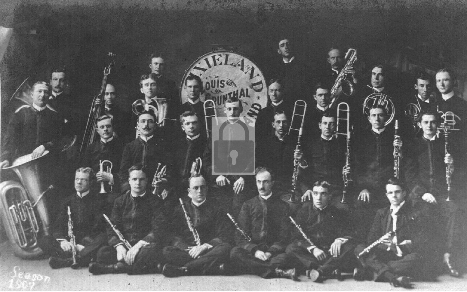 Louis Grunthal Dixieland Park Band Jacksonville Florida FL - Reprint