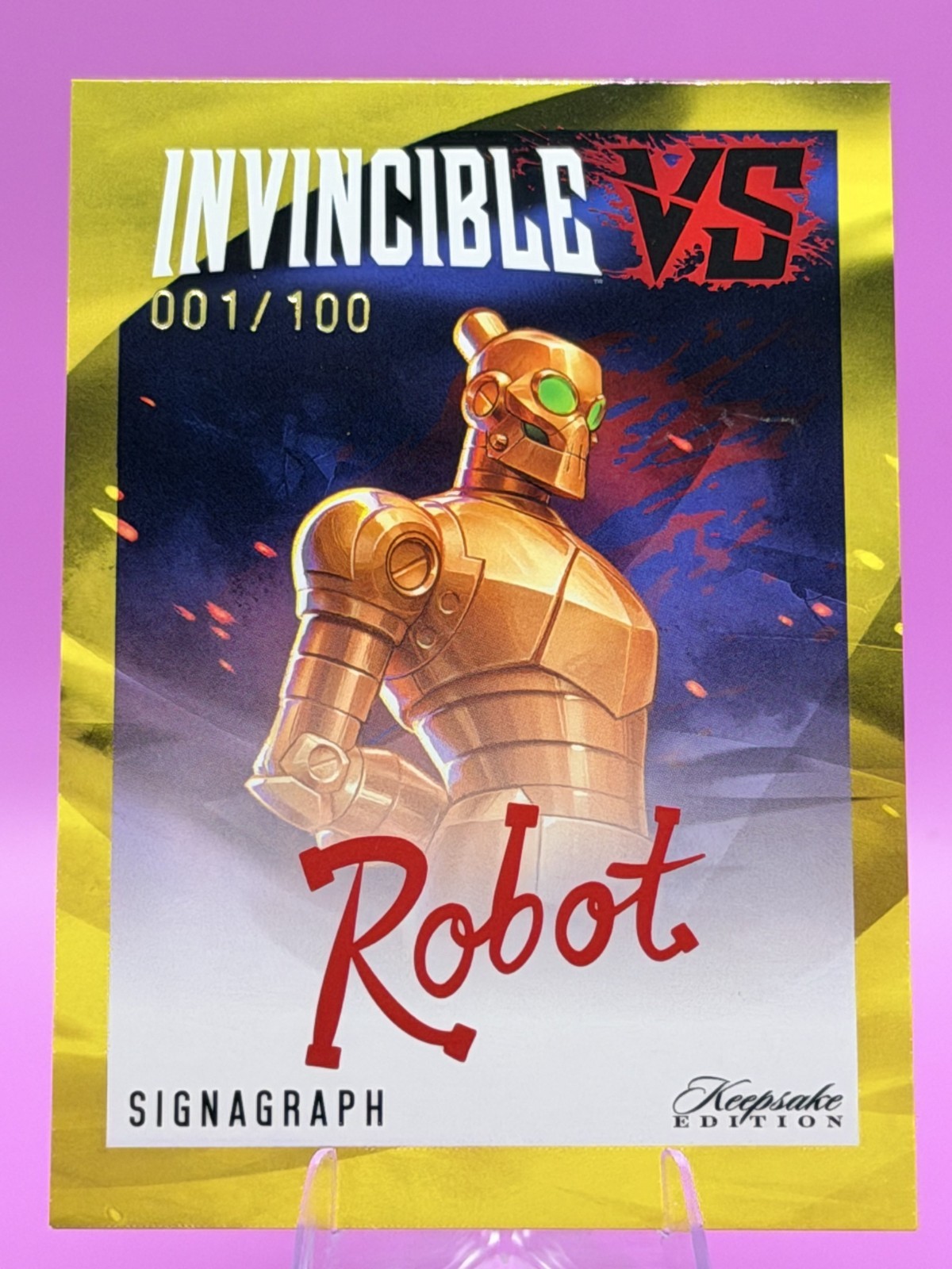 2026 Invincible VS Robot VS-16 Signagraph Yellow 01/100 Keepsake