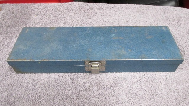 Vintage Metal Case S-K Wayne Blue Socket Set Box~Toolbox USA Empty 11