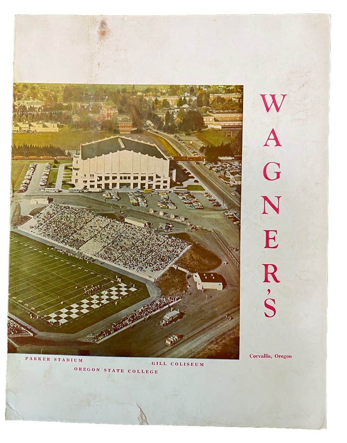 Wagner\'s Restaurant Oregon State Parker Stadium Vintage 1950s Menu Corvallis OR Wagner\'s Restaurant Oregon State Parker Stadium Vintage 1950s Menu Corvallis OR