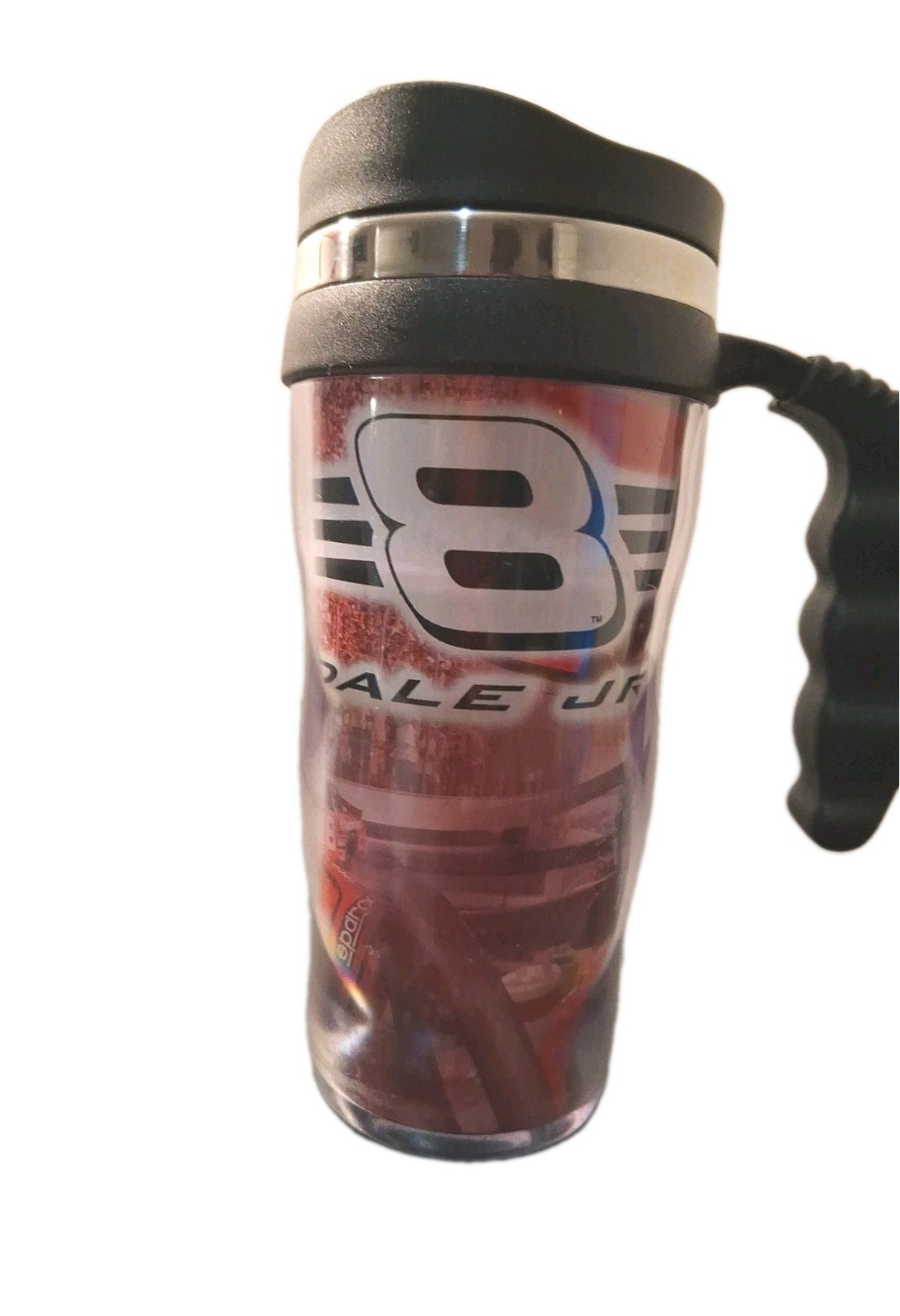 Vintage Dale Earnhardt Jr #8  16 oz Plastic Nascar Travel Mug Locking Lid 82926C