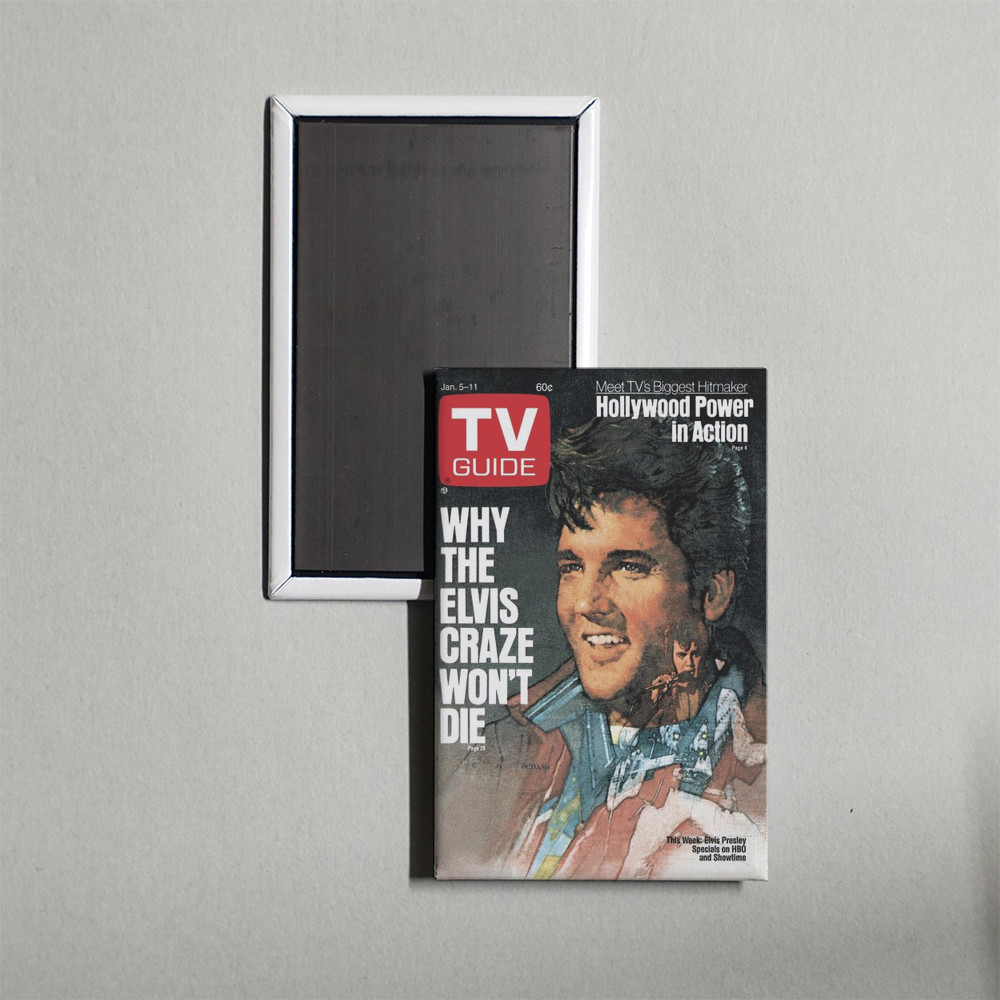 TV Guide 01-05-1985 - Why the Elvis Craze Won't Die Fridge Magnet
