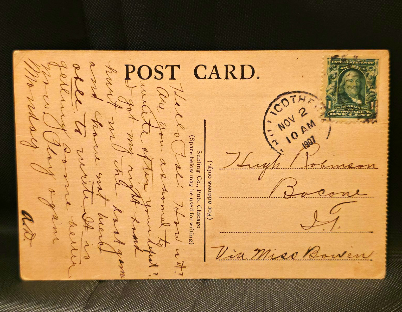 RPPC Postcard Industrial School Chillicothe MO Mailed To Indian Territory 1907 RPPC Postcard Industrial School Chillicothe MO Mailed To Indian Territory 1907