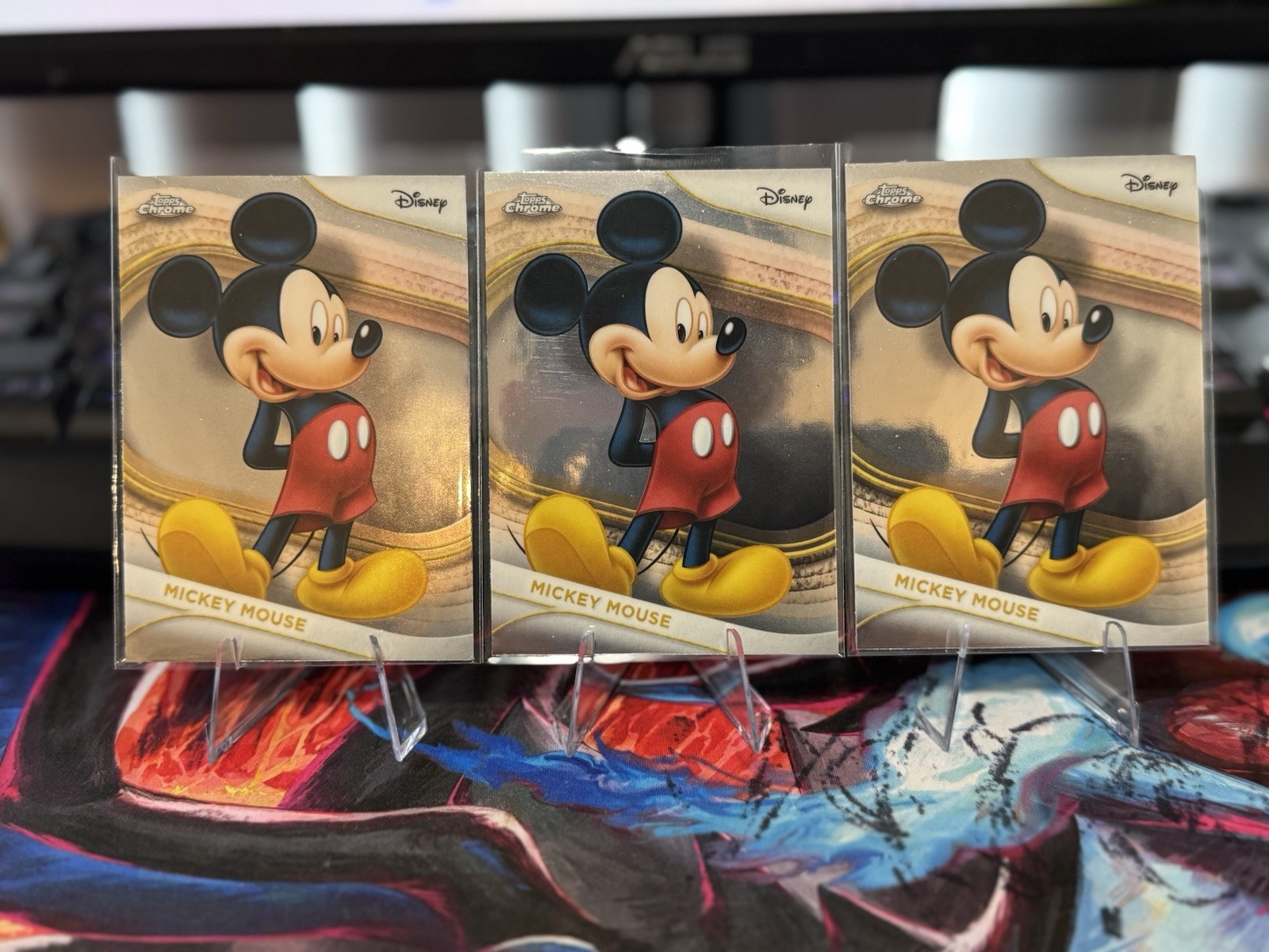 2025 Topps Chrome Disney Mickey Mouse Base #1 3 Card Lot 2025 Topps Chrome Disney Mickey Mouse Base #1 3 Card Lot