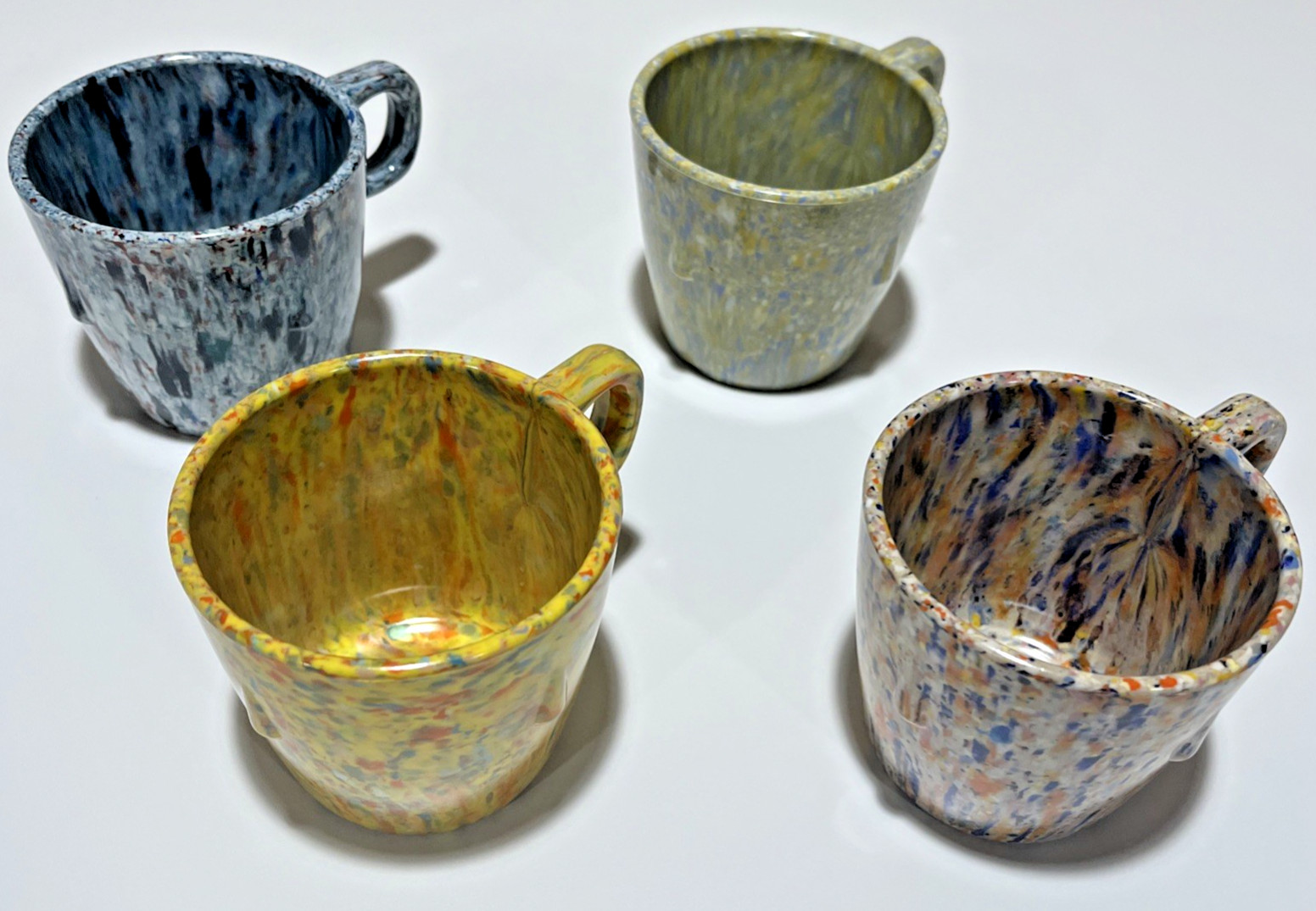 Vintage Prolon Ware Confetti Stacking Mugs 9904 Set of 4 MCM Melamine Cups Vintage Prolon Ware Confetti Stacking Mugs 9904 Set of 4 MCM Melamine Cups