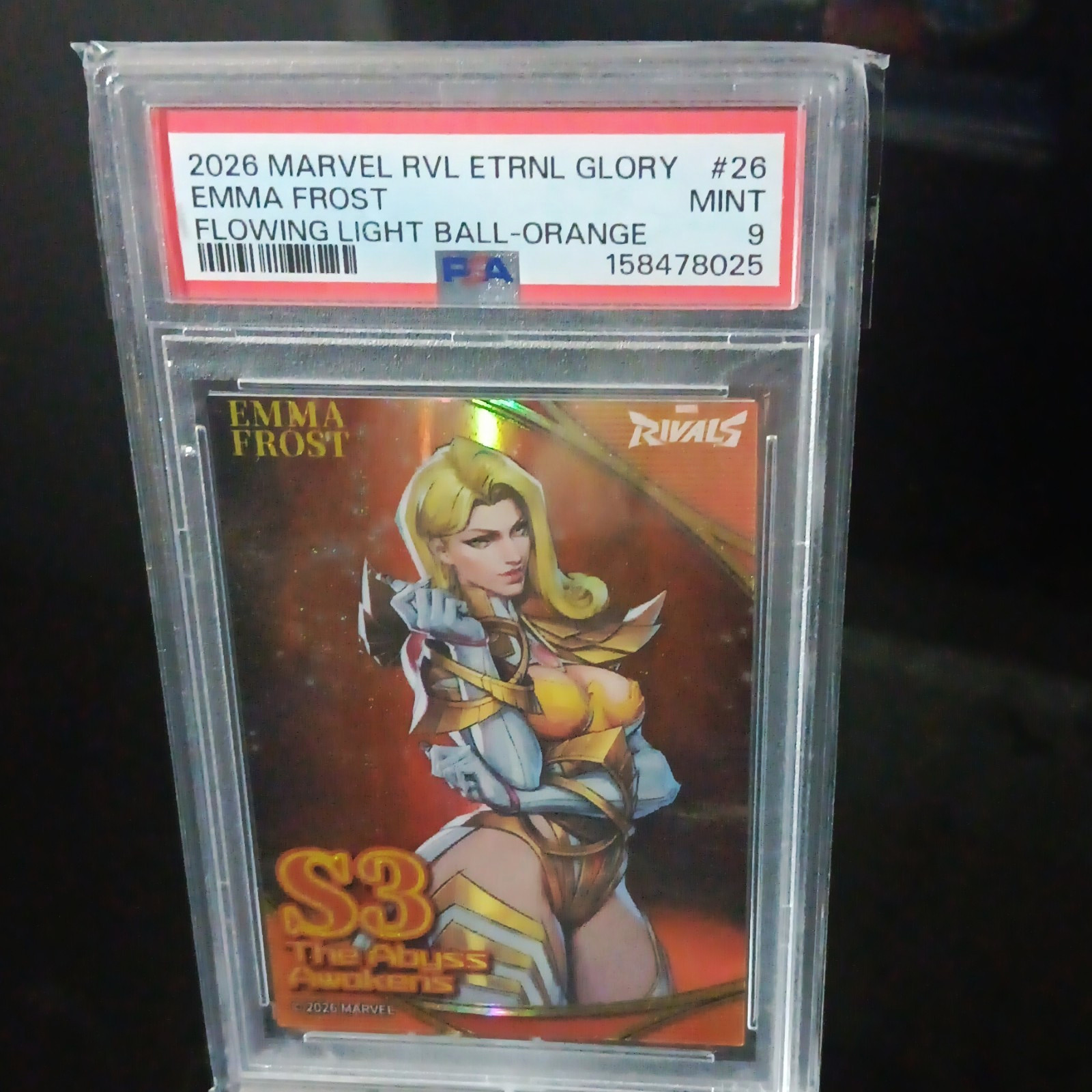 CardFun Marvel Rivals Eternal Glory Emma Frost Orange #26 PSA 9 /20 Pop 1 CardFun Marvel Rivals Eternal Glory Emma Frost Orange #26 PSA 9 /20 Pop 1