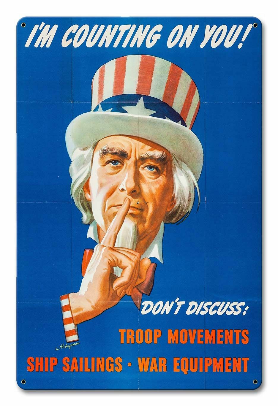 UNCLE SAM I\'M COUNTING ON YOU WAR 18\