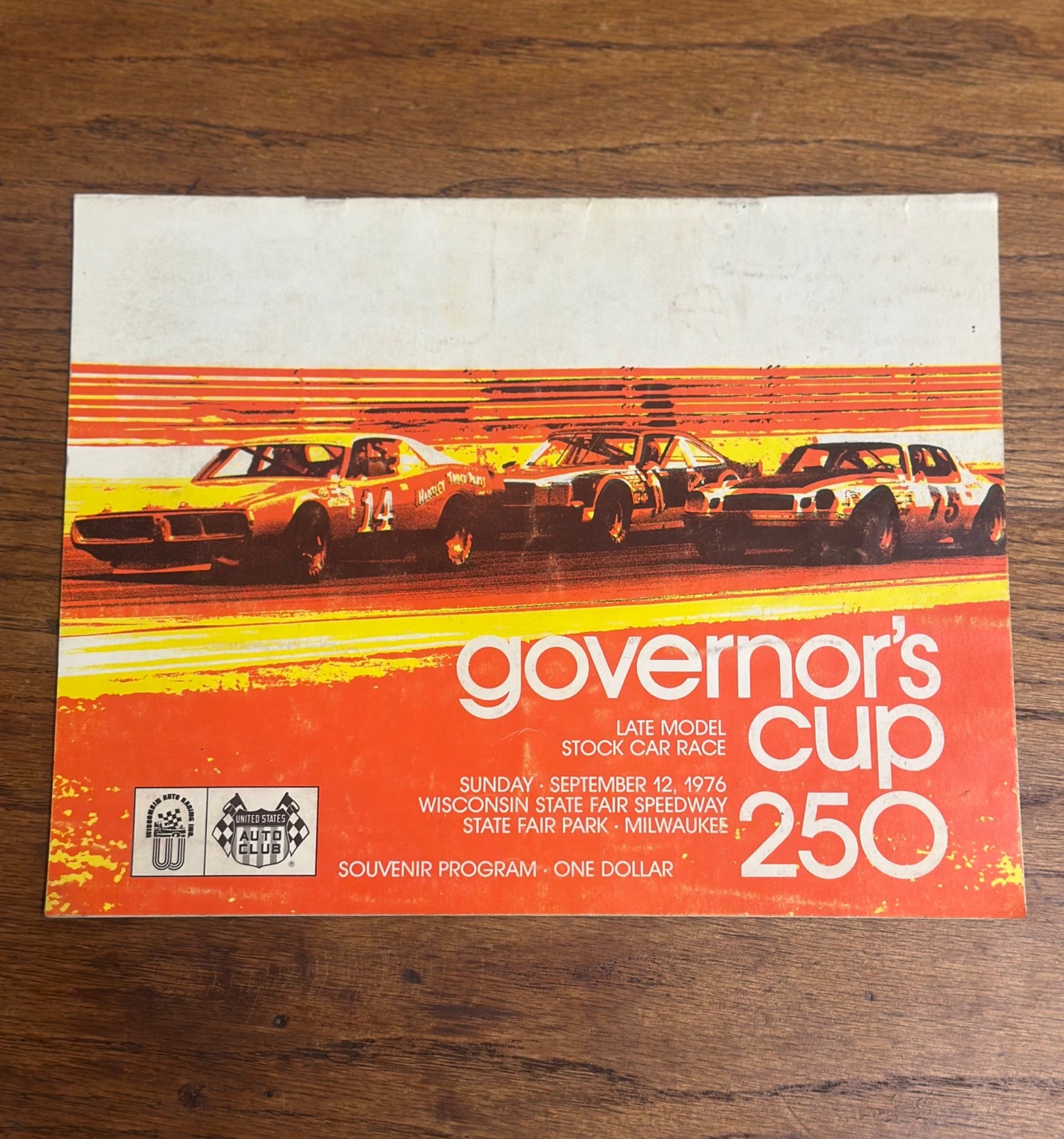 1976 Governor's Cup 250 Mile Race National Championship Souvenir Program Wiscons
