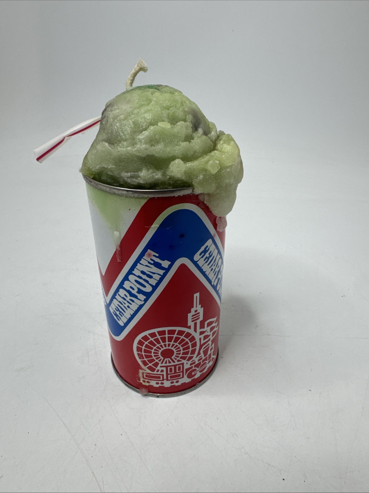 VINTAGE 1970’s CEDAR POINTE Memorabilia - ICE CREAM FLOAT SODA CAN CANDLE