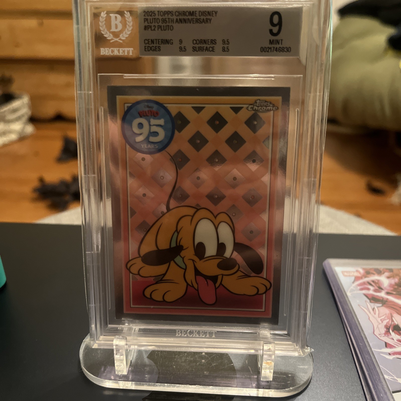 2025 Topps Disney Chrome Pluto 95 Years Anniversary #PL-2 BGS 9 2025 Topps Disney Chrome Pluto 95 Years Anniversary #PL-2 BGS 9
