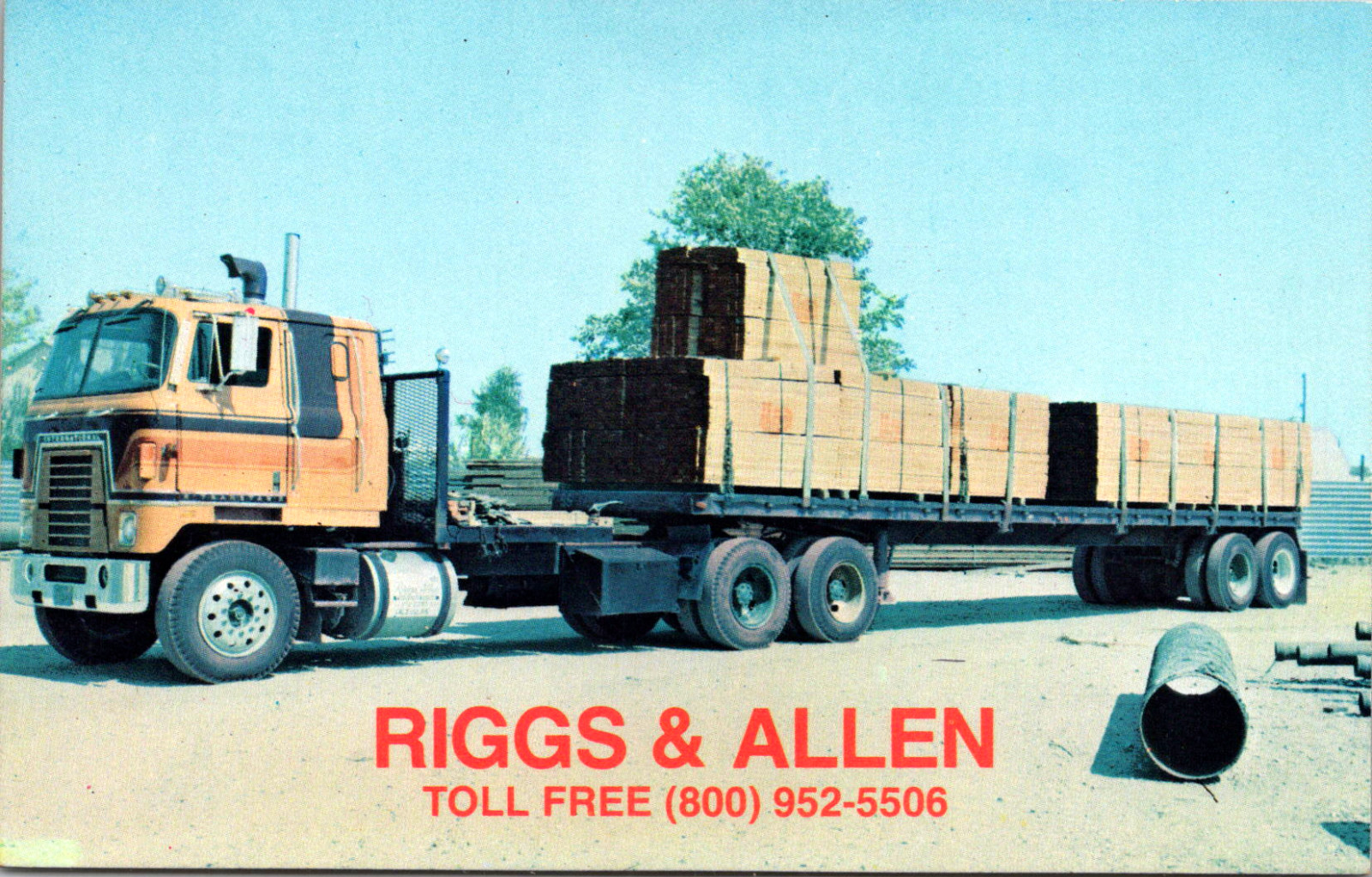 Riggs & Allen Truck Postcard Sacramento CA 1960s Riggs & Allen Truck Postcard Sacramento CA 1960s