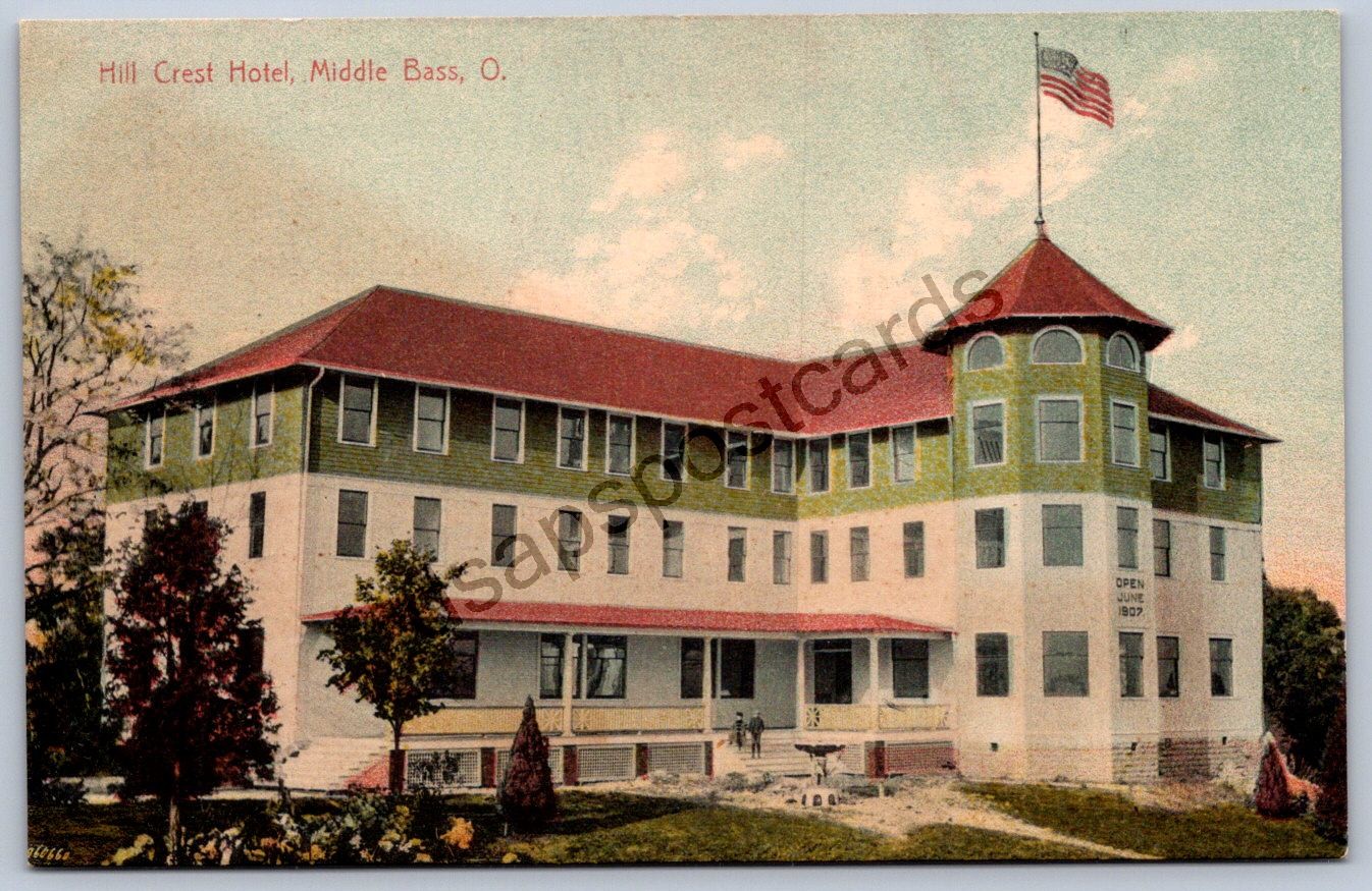 K54/ Middle Bass Island Lake Erie Ohio Postcard c1910 Hillcrest Hotel 339