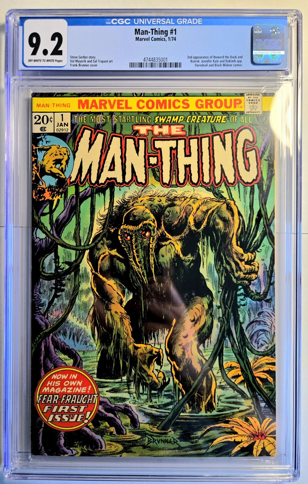 Man-Thing #1 CGC 9.2 1974