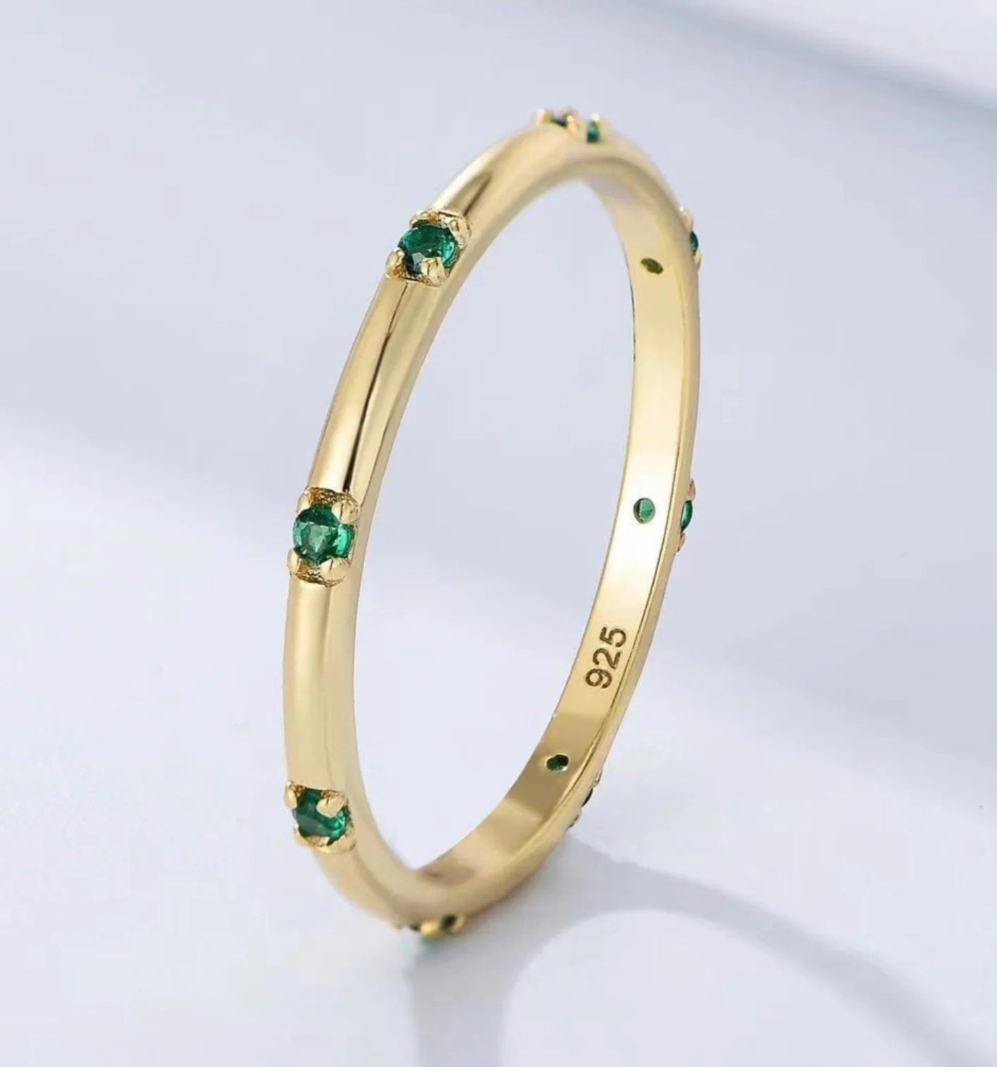 Green Emerald Eternity Ring Green Emerald Eternity Ring