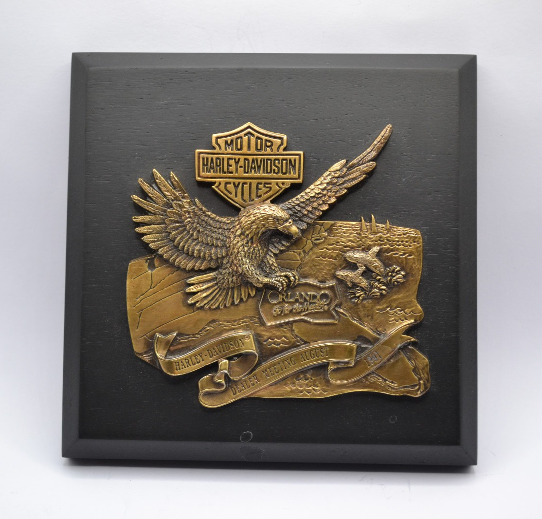 Harley-Davidson Dealer Convention Show Plaque 1991 Orlando Florida Harley-Davidson Dealer Convention Show Plaque 1991 Orlando Florida
