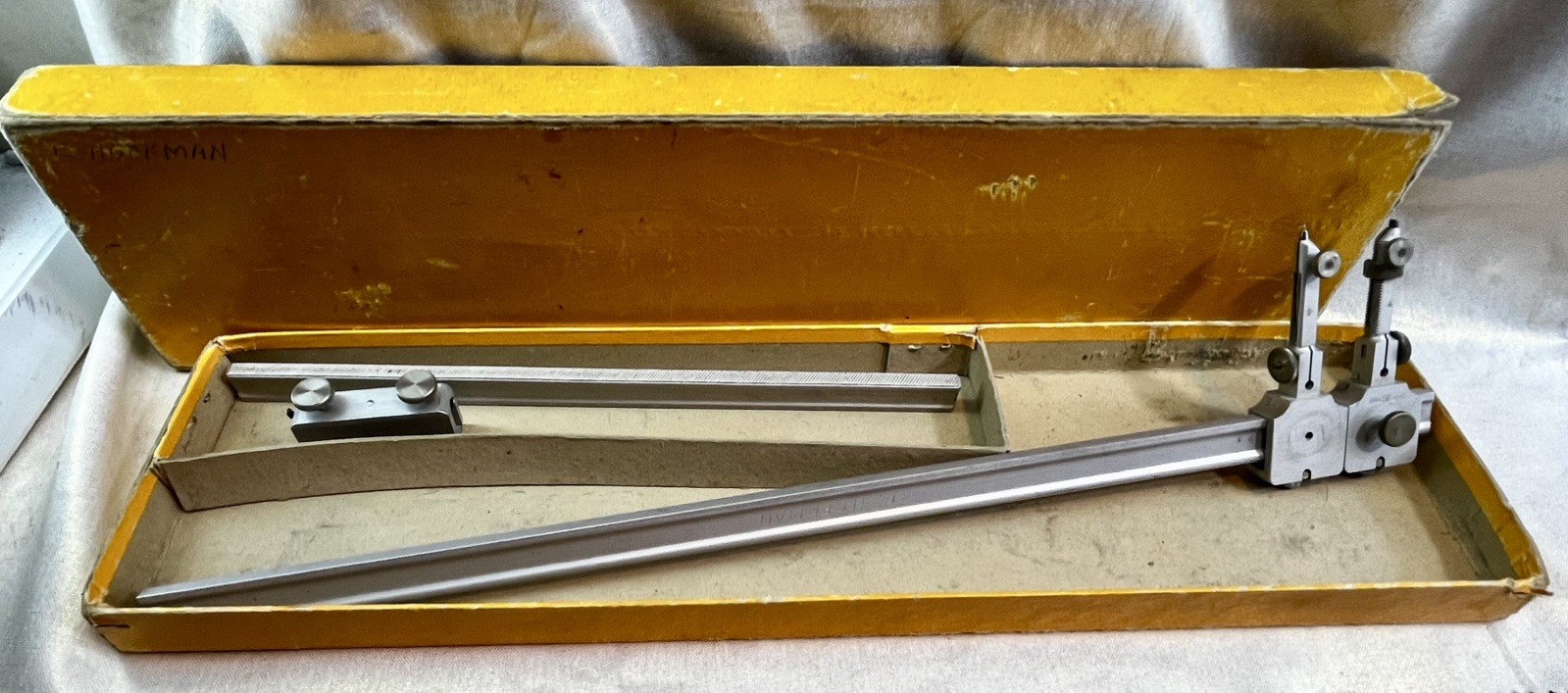 Vintage Dietzgen Beam Compass Set Ecobra 967A Germany Drafting Tool Complete Box