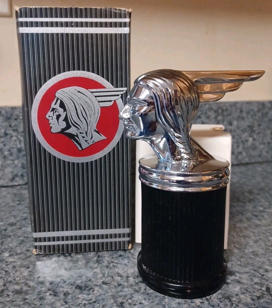 Vintage 1970s Avon Chief Pontiac Hood Ornament Cologne Bottle Decanter With Box Vintage 1970s Avon Chief Pontiac Hood Ornament Cologne Bottle Decanter With Box