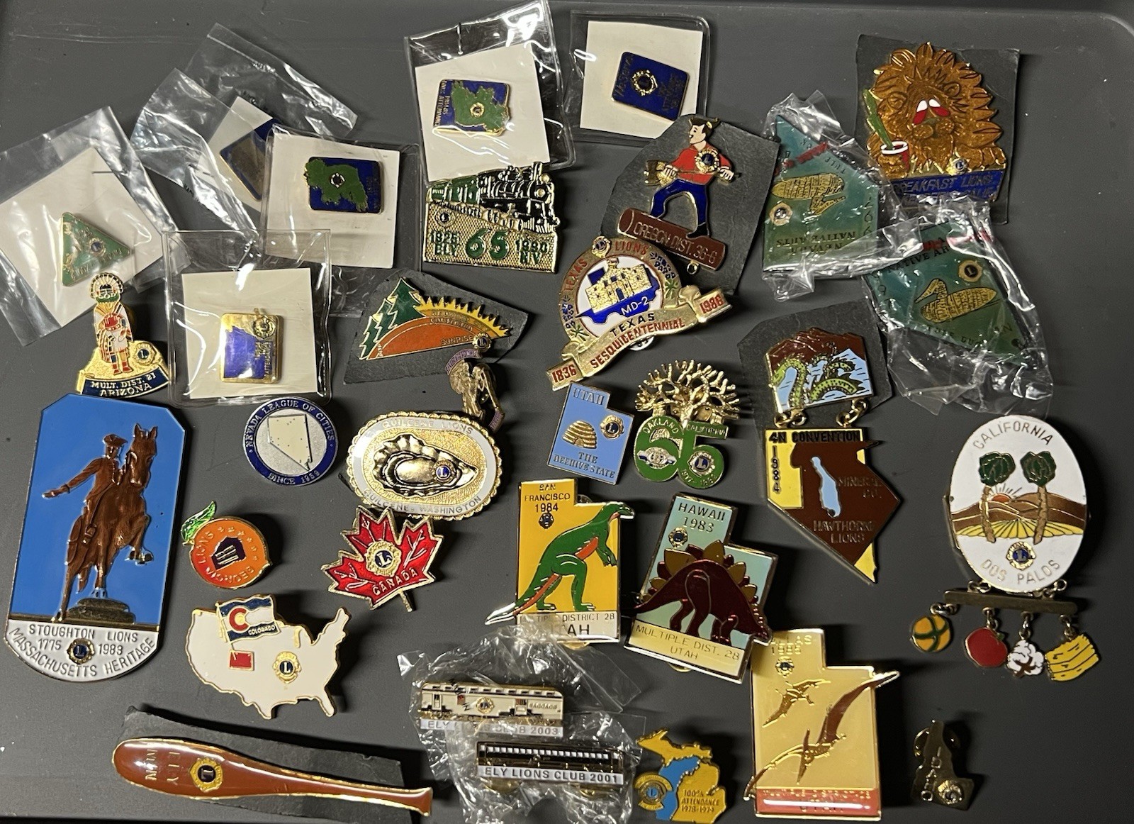 Lions Club International Multi State Lapel Pins Lot of 30+