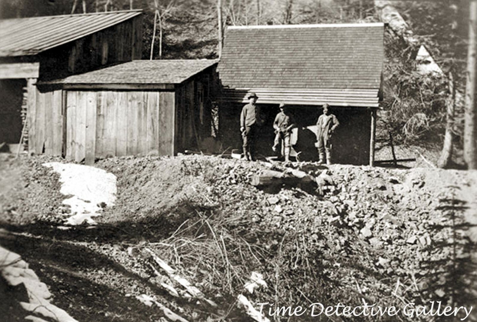 The Wardlow Mine, Greenville, California - Early 1900s - Historic Photo Print