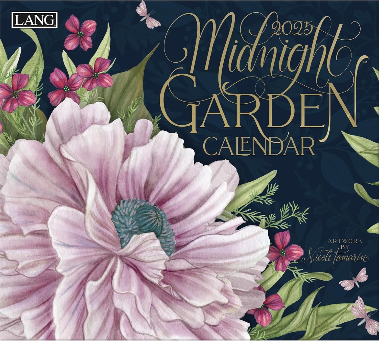 Lang - 2025 Midnight Garden Wall Calendar by Nicole Tamarin New 