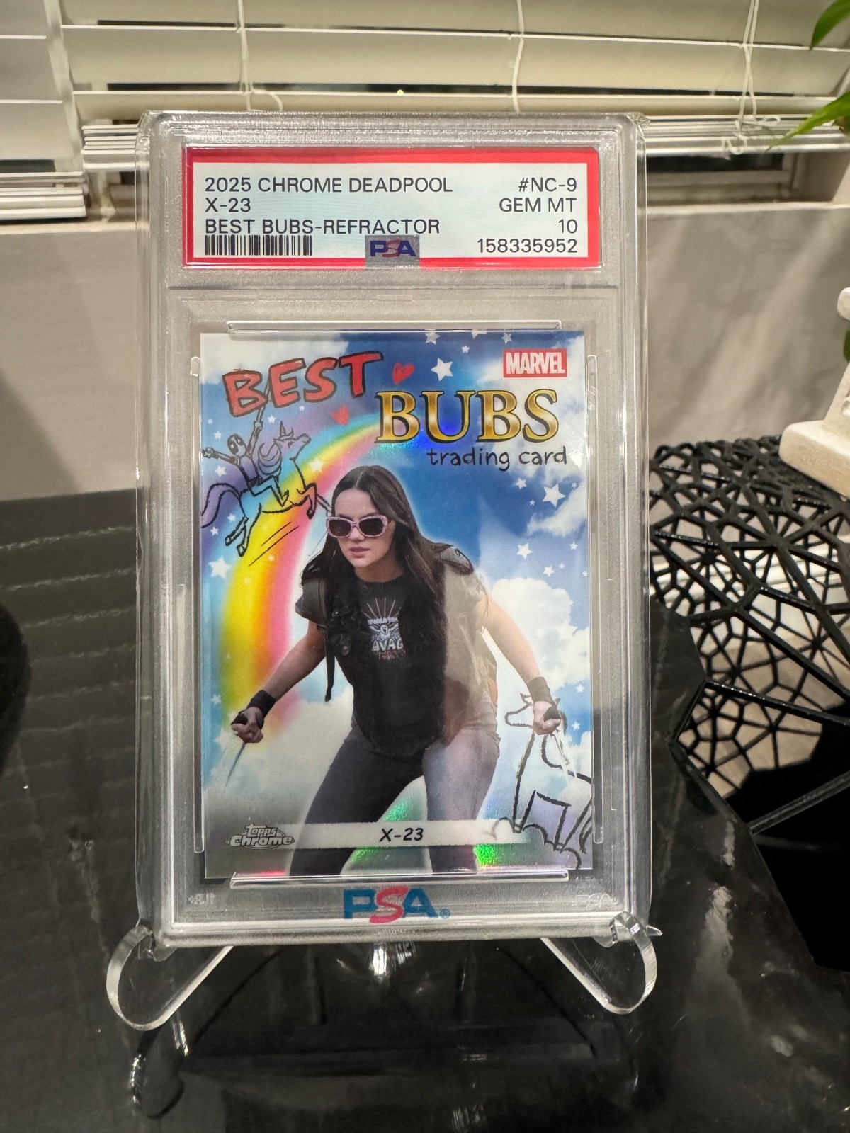 2025 Topps Chrome Deadpool Marvel X-23 Best Bubs #NC-9 PSA 10 2025 Topps Chrome Deadpool Marvel X-23 Best Bubs #NC-9 PSA 10