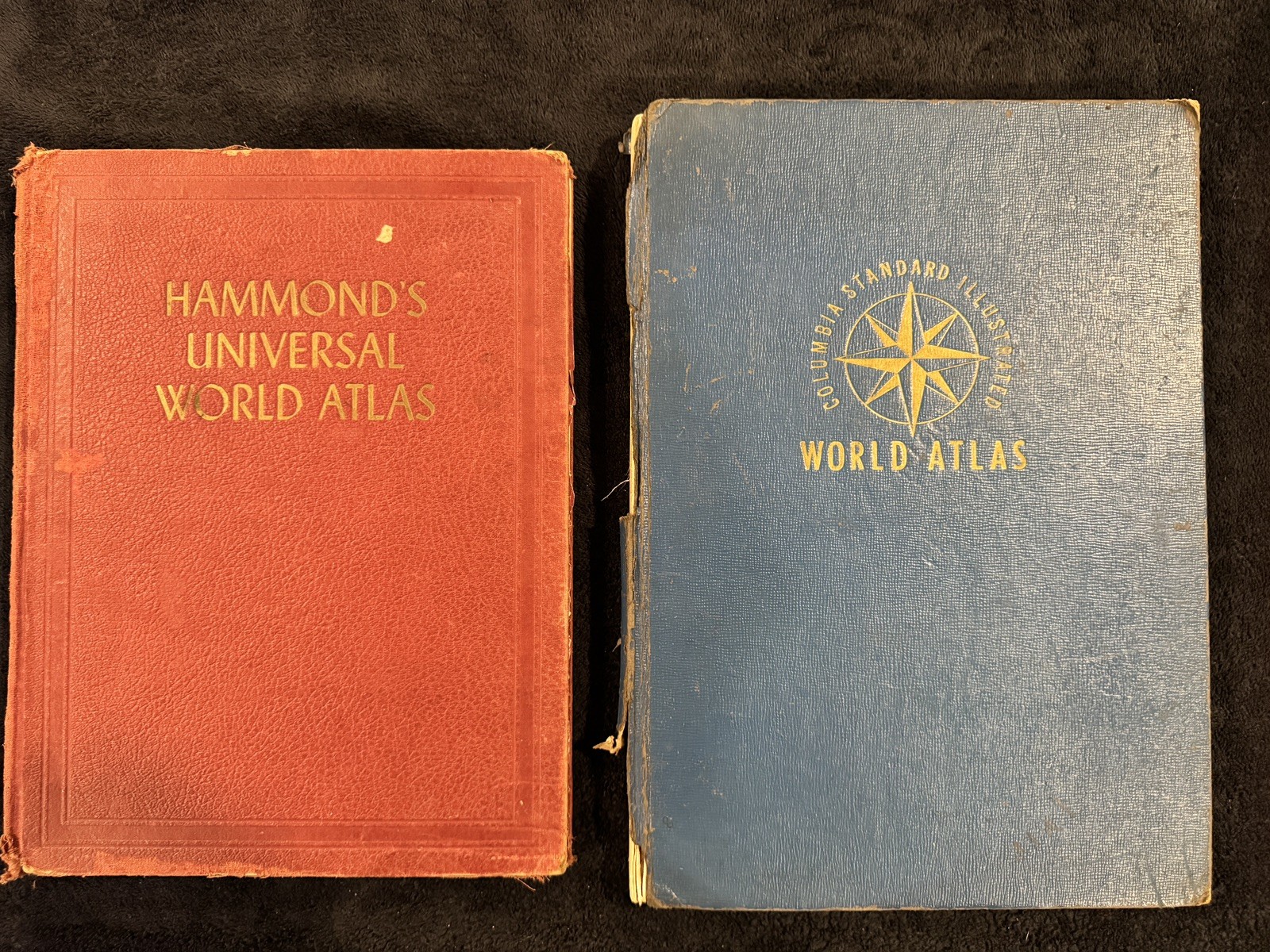 Vintage WWII World Atlas Lot 1944 Hammond 1942-43 Columbia Illustrated Maps