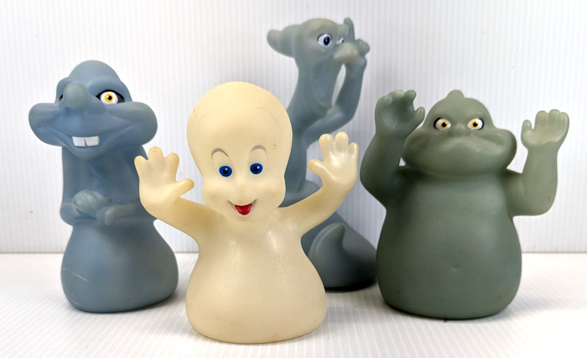 Vintage 1995 Pizza Hut Casper Stretch Stinkie Fatso Ghost Set Glow In The Dark