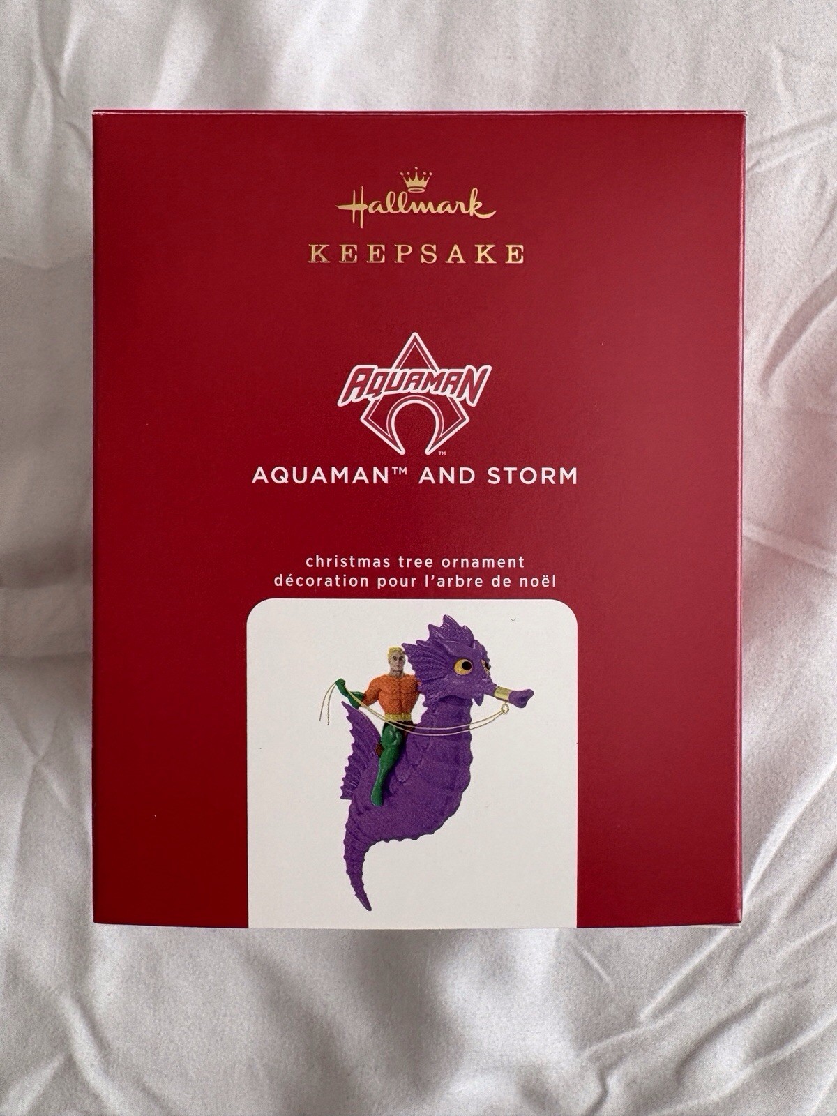 Vtg Hallmark Keepsake Aquaman & Storm Seahorse Christmas Ornament DCU Boxed Swim Vtg Hallmark Keepsake Aquaman & Storm Seahorse Christmas Ornament DCU Boxed Swim